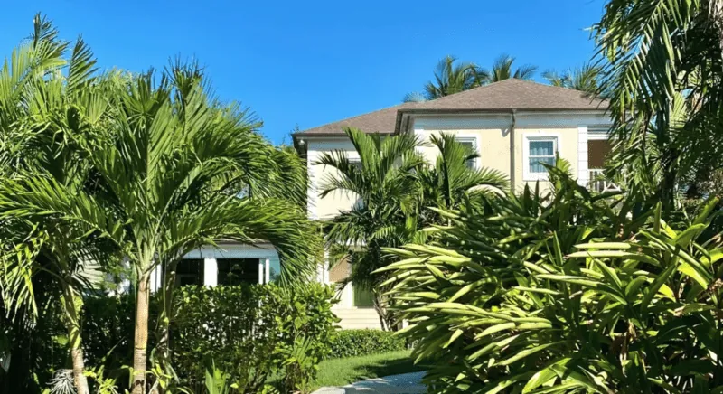 Oceanside Treatment Center building among palms in Nassau.